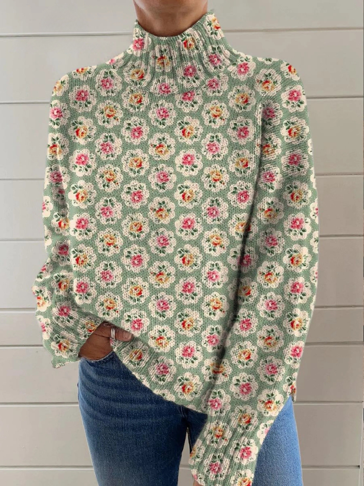 Rosalie™ - Art Turtleneck Jumper